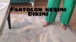 PRATİK ARKASI LASTİKLİ ONU KEMERLİ PANTOLON KESİMİ DİKİMİ [upl. by Yates392]