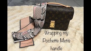 How to Wrap BandeauTwilly  Louis Vuitton Pochette Metis [upl. by Nimaj]