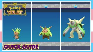 How To Evolve Chespin Into Quilladin Into Chesnaught In Pokemon Scarlet amp Violet  Quick Guide [upl. by Gans]