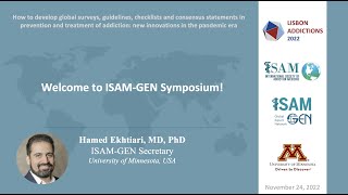 An introduction to ISAM Global Expert Network ISAMGEN – Hamed Ekhtiari [upl. by Polk572]