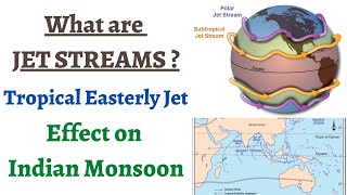 What are Jet Streams Polar amp SubTropical Jets How Tropical Easterly Jet affects Indian Monsoon [upl. by Eevets]