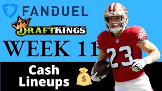 DraftKings NFL Week 11 amp FanDuel Week 11 Lineups NFL DFS Strategy 2024 [upl. by Nolyad]