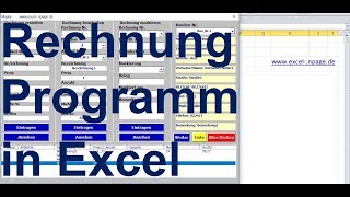 36 Rechnungsprogramm mit Kundendatenbank und Produktpalette in Excel VBA selber erstellen [upl. by Adrahc165]