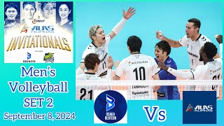 OSAKA BLUTEONS VS ALAS PILIPINAS MEN’S VOLLEYBALL SET 2 PNVF ALAS PILIPINAS INVITATIONALS Sep 8 24 [upl. by Marasco]