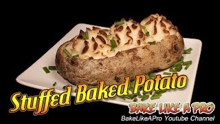 Stuffed Baked Potato Recipe   Fluffy   Sour cream and cheese [upl. by Rafa54]