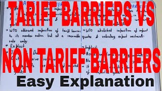 Tariff vs non tariff barriersDifference between tariff and non tariff barriersTariff non tariff [upl. by Oir]