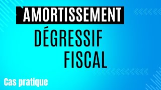 AMORTISSEMENT FISCAL  exercices corrigés [upl. by Ahsirhcal267]