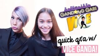 Quick QampA w Vice Ganda  GGV Behind the Scenes  ThatsBella [upl. by Elga]