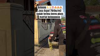 Jasa aspal 70ribum2 sudah terima beresjasa aspal bergaransi pengaspalan video shorts trend [upl. by Jaquenette]