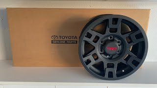 TRD PRO 4Runner OEM Wheels 17x7 Matt Black unboxing [upl. by Neona]