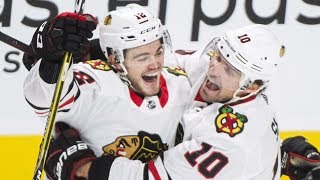 DeBrincat all smiles after beating Price for first NHL goal [upl. by Damali812]