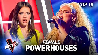 Female POWERHOUSE Singers Made the Coaches JAWS DROP in the Blind Auditions of The Voice [upl. by Kakalina]