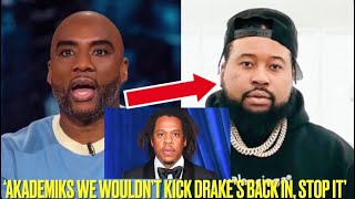 Charlamagne CLAPS BACK At DJ AKADEMIKS For CALLING HIM OUT On Defending Jay Z Lawsuit Allegations [upl. by Aneeuqal]