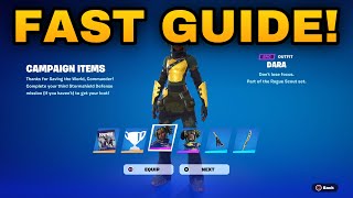 How To COMPLETE ALL DARA ROGUE SCOUT QUESTS CHALLENGES in Fortnite Quests Pack Guide [upl. by Marlon]