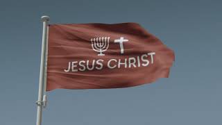 Jesus Christ ישוע המשיח  Menorah and Cross Waving Flag [upl. by Scuram]