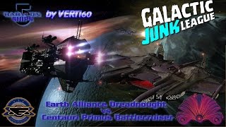 Galactic Junk League ALPHA B5 BB Duel EAS Nova Dreadnought vs Centauri Primus Battlecruiser [upl. by Atcliffe]