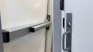 Installing a panic barfire exit device on my entrance door and access control upgrades [upl. by Fatsug243]