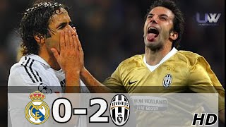 DEL PIERO STARS IN A EUROPEAN CLASSIC BETWEEN JUVENTUS AND REAL MADRID [upl. by Anilem]