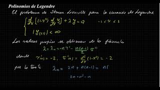 Polinomios de Legendre valores propios y funciones propias del problema de SturmLiouville [upl. by Iden]