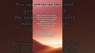 Girls like you  Maroon 5 ft Cardi B song lyrics shorts [upl. by Gahl]