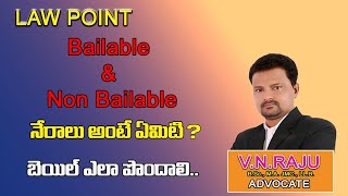 BAILABLE amp NON BAILABLE OFFENCES IN TELUGU  LAW POINT FOR YOU  ADVOCATE RAJU [upl. by Cirred336]