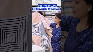 Diwali Special Bedsheet amp Pillow Cover Shopping  Festive Home Makeover Ideas shorts [upl. by Tierza]