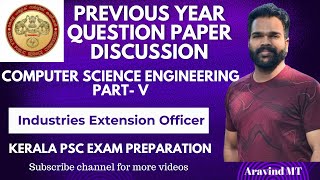 Industries Extension Officer PYQComputer Science EngineeringKerala PSC Exam preparation [upl. by Nnaira]