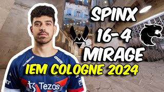 CS2 POV Vitality Spinx 164 vs FURIA Mirage  IEM Cologne 2024 [upl. by Esiom]