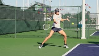 Maria Sharapova Forehand In Super Slow Motion  Indian Wells 2013  BNP Paribas Open [upl. by Tichonn700]