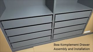 Ikea Komplement Drawer Assembly and Installation [upl. by Henri]