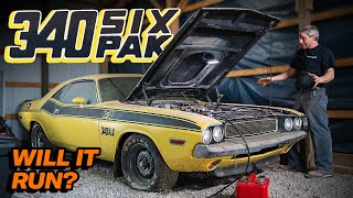 Barn Find 1970 Dodge Challenger TA 340 Six Pack Will it Run [upl. by Lerred]