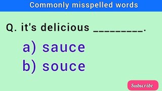 COMMONLY MISSPELLED WORDS English learningpart 2 [upl. by Yoho]