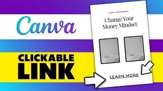 How to Make a Clickable Link in Canva [upl. by Aunson23]