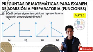 Preguntas de matemáticas para examen de admisión a preparatoria funciones [upl. by Nykal279]