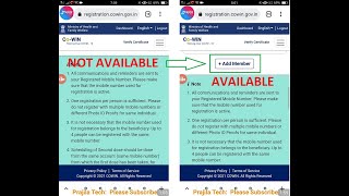 How To Solve Add Member Option Not Available Issue In Cowin COWIN Page Add Member Issue Fix Kaise [upl. by Carrel574]