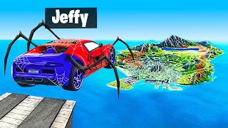 Jeffy Jumps SPIDERMAN Cars Across ENTIRE MAP in GTA 5 [upl. by Hgierb938]