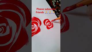 Rose flower painting art [upl. by Aikrehs]