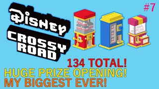 Disney Crossy Road quotHuge Prize Opening 7quot 60 FPS [upl. by Annahahs530]