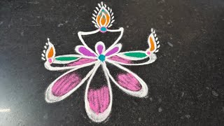 Deepavali rangoli muggulu lavana vlogs [upl. by Schonthal675]