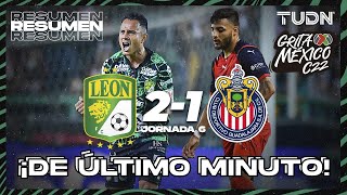 Resumen y goles  León 21 Chivas  Grita México C22  J6  TUDN [upl. by Leifeste]