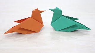 Cute Origami Bird Tutorial  How to Make a Paper Bird Easy [upl. by Eiuqnom]