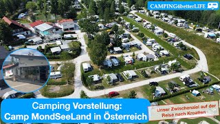 Camping Vorstellung Camp MondSeeLand in Österreich nähe Salzburg  ruhig und schön gelegen [upl. by Ahtnamys]