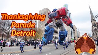 4K🇺🇸Thanksgiving Day Parade🦃🤡🎉 DetroitMichigan Nov 23 2023 [upl. by Ayokal]