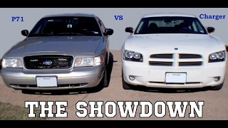 Crown Vic P71 vs police Charger Hemi the showdown [upl. by Nnaassilem]