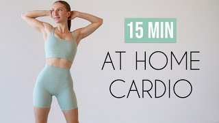 15 MIN BEGINNER CARDIO WORKOUT No Jumping Small Space Friendly No Equipment [upl. by Nicholle]