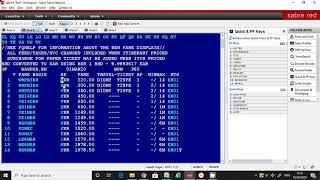 Sabre Training Fare Quote FQ Analysis [upl. by Arraet]
