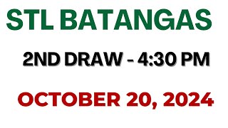 STL batangas draw result today live 430 PM  October 20 2024 430 PM draw [upl. by Victory]