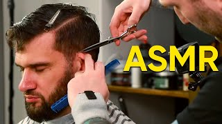 Scissors Only Relaxing Haircut 💈 ASMR BARBER [upl. by Semreh513]