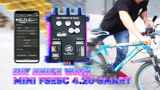 DIY Ebike With Mini FSESC 420 Smart Bluetooth Module VESC Tool Program on Mobile Phone  Flipsky [upl. by Lein]