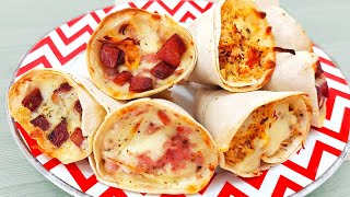 PIZZA CONE PRONTA EM 10 MINUTOS l LANCHE RÁPIDO E SABOROSO [upl. by Baillieu]